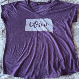 Purple V-Neck Women's Top